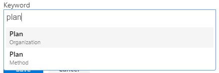A tag’s parent shown in the document property form