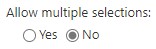 Allow multiple selections