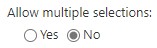 Allow multiple selections