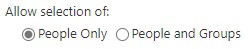 Allow selection of people only or also groups