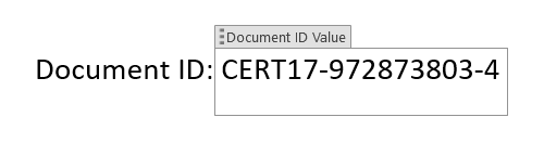 Document ID Value as a Quick Part