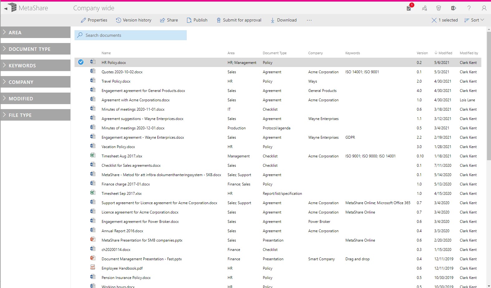 MetaShare on a desktop computer