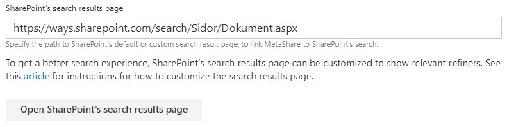 SharePoint's search results page
