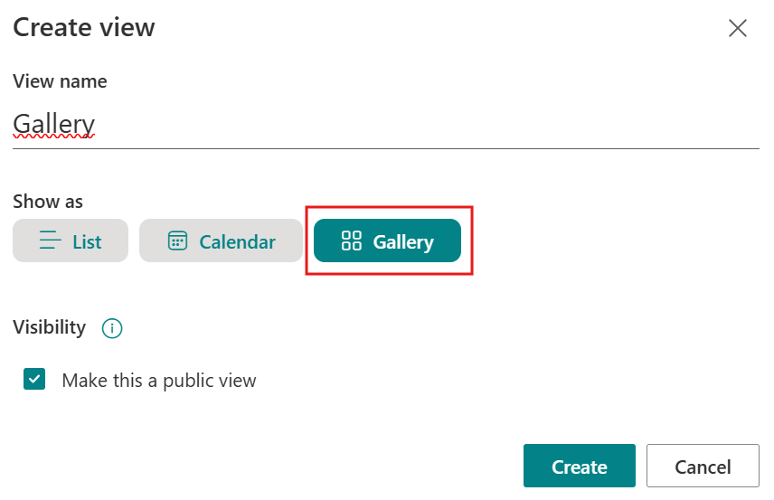 Show as gallery