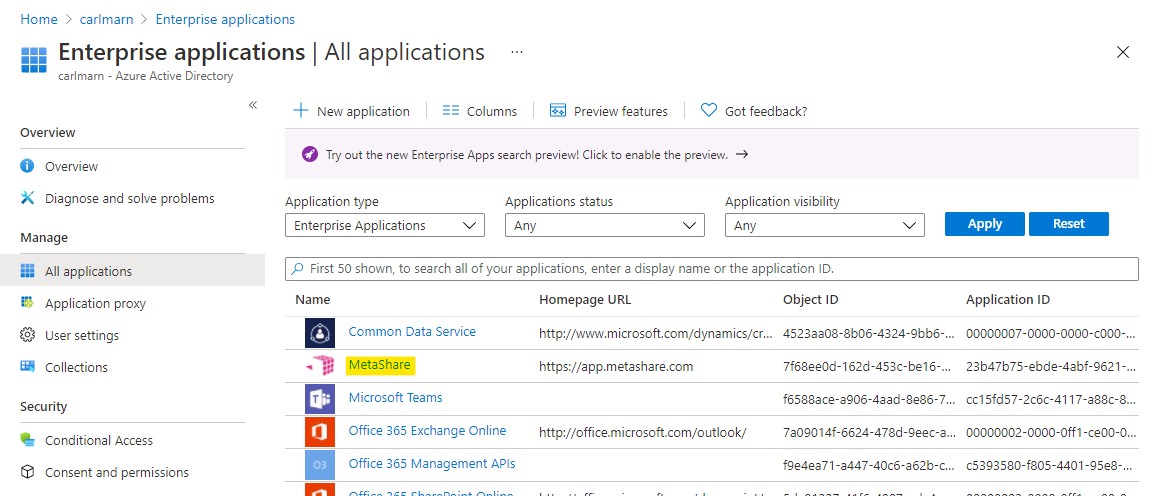 The enterprise applications