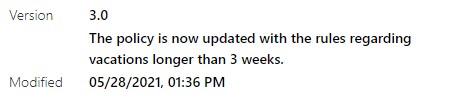 Version comments