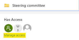 Click on the "Manage access" link