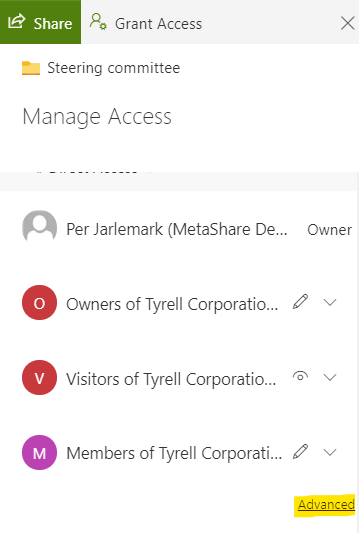 Click now on the "Advanced" link