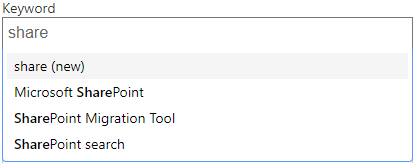 A managed metadata column showing items matching a query