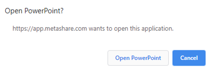 Open document prompt, without a preference setting