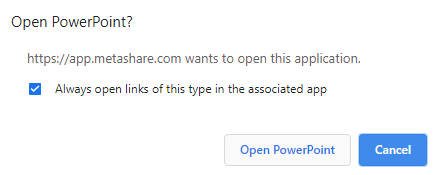 Open document prompt, with a preference setting