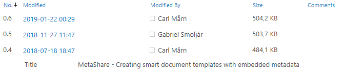 A document whose version has been reverted to an unpublished version