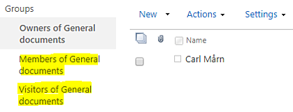 Setting/viewing the other groups