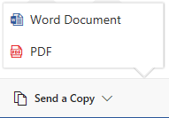 Send the document in it's original format or as a PDF
