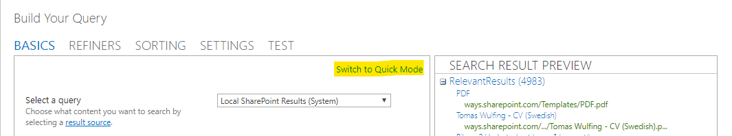 See to it that your query is in "Advanced mode"