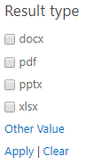 A display template of type "Multi-value Refinement Item"