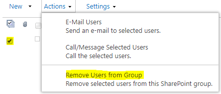 Remove users from group